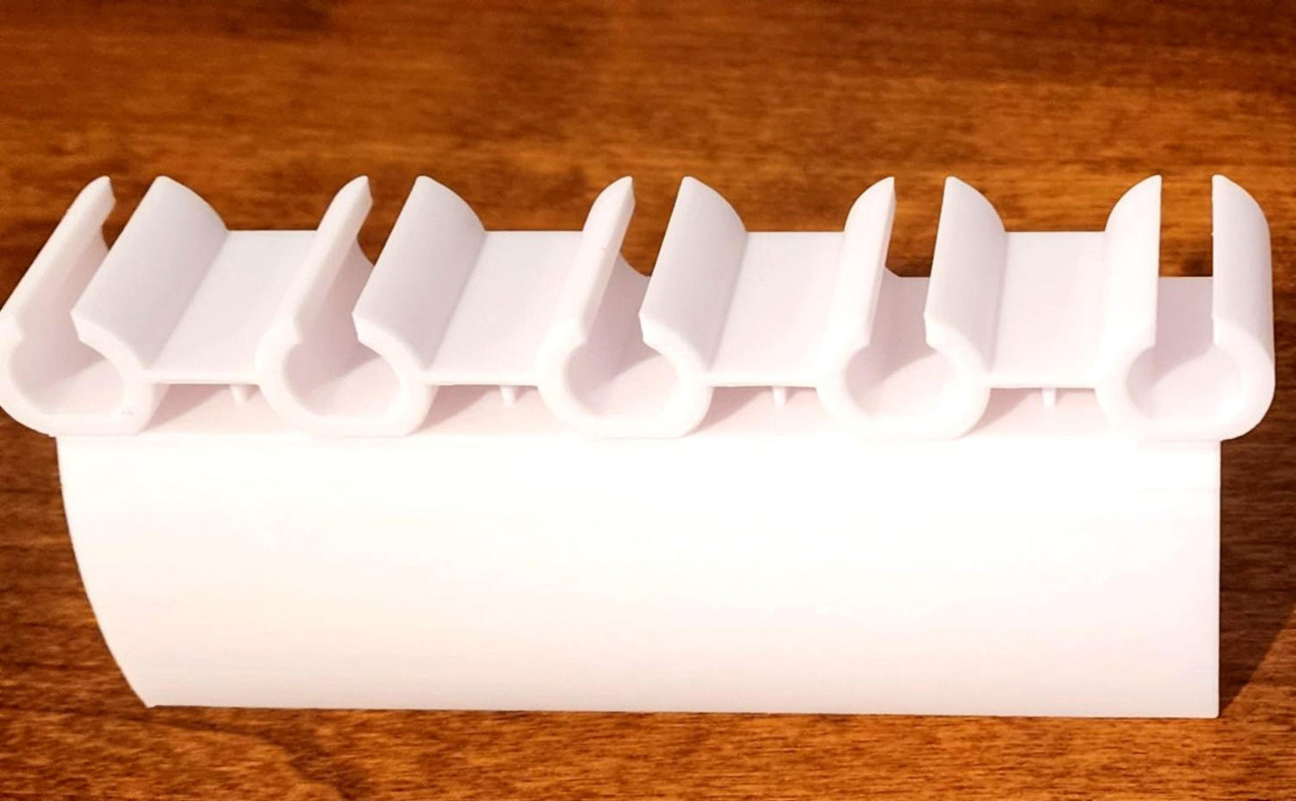 Medical Bed Rail-Attached IV Line Organizer