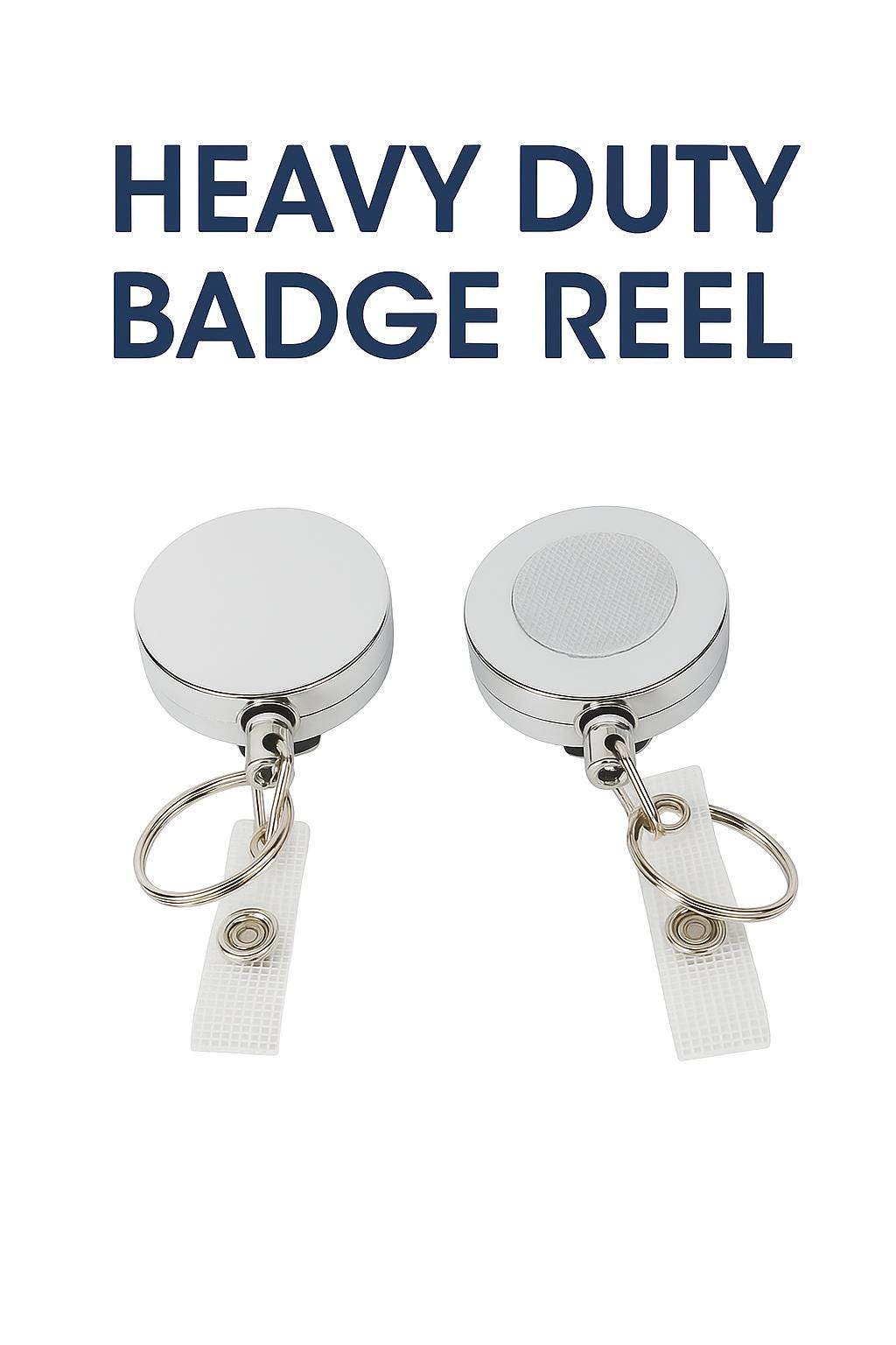 Heavy Duty Badge Reel with Interchangeable Connectors for Custom Covers - RNs, EMT, Doctors, etc.