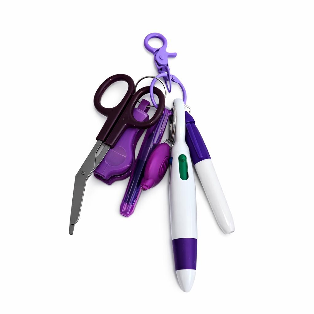 Nurse Badge Reel/Keychain Pen, Highlighter, and other Tools Set